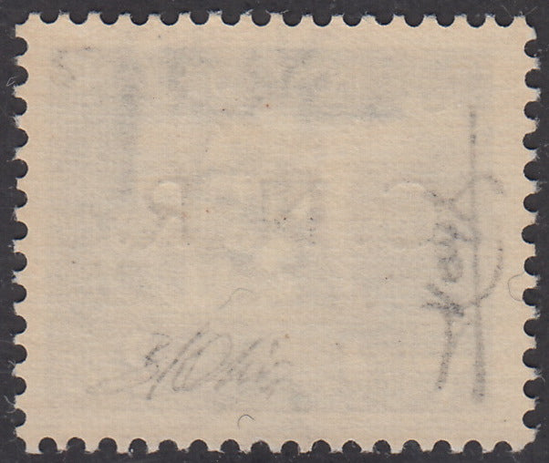 1944 - Color errors of the Overprint L. 2.55 green gray with black overprint new with intact gum. (483A).