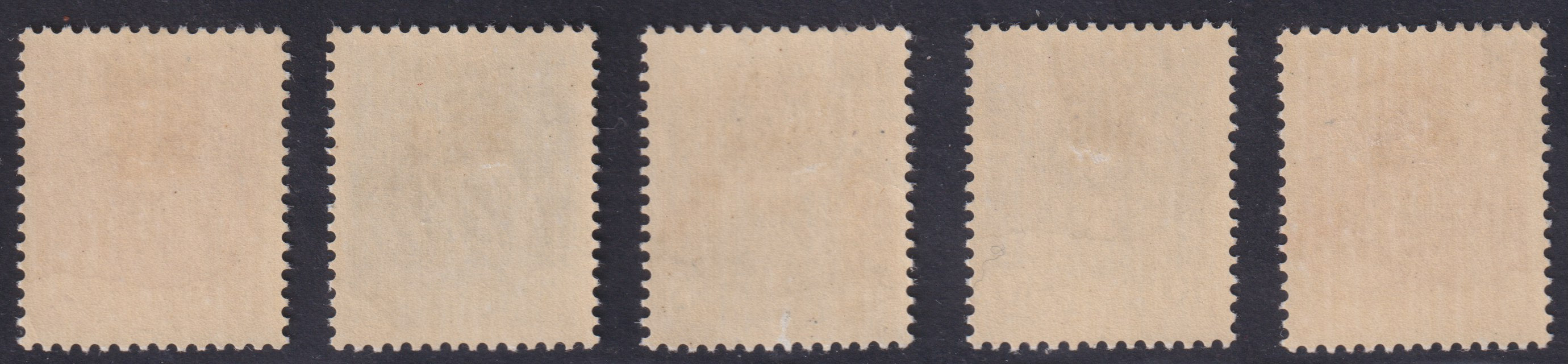 1940 - Occupazione italiana dell'Albania, segnatasse serie completa di 5 valori nuova, gomma originale (1/5)