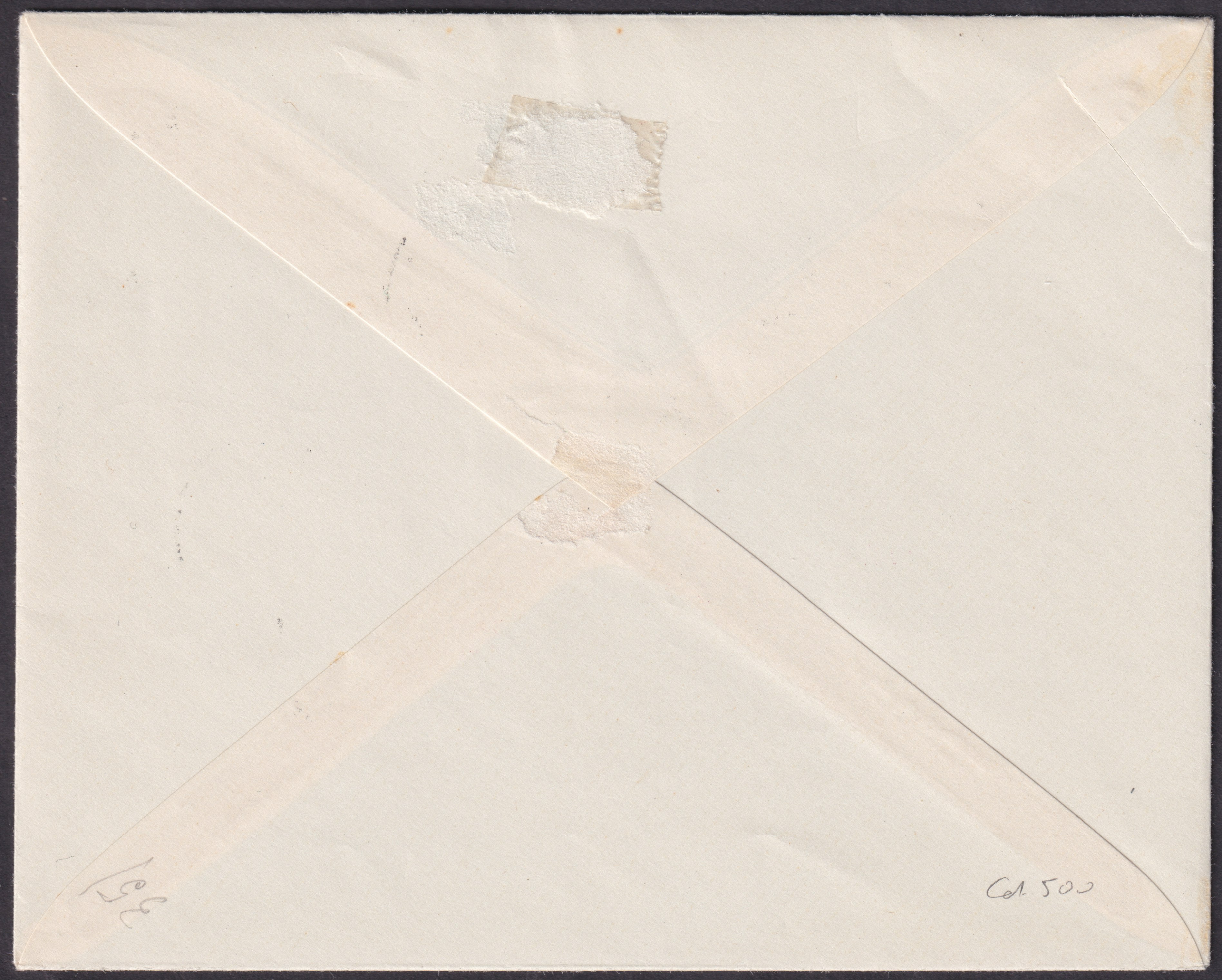 Fiume mietitori 5 filler verde giallo + 25 filler azzurro blocco di 4 su lettera da FIUME per città (6+11)