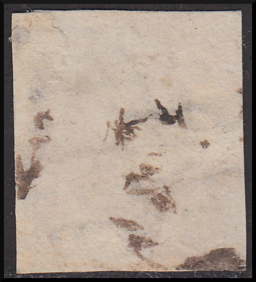 F261 - 1851, 1er número c. 40 rosa lila usado con sello de cuadrícula de bolígrafo ASTI (3d + puntos R1)