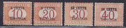 ff82 - Uffici Postali in Cina, Tientsin segnatasse serie di 4 valori soprastampati localmente con nuovo valore (5/8) nuovi **