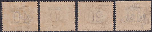 Oficinas de correos en China, serie de sellos postales de Tientsin de 4 valores sobreimpresos localmente con nuevo valor (5/8) nuevo **
