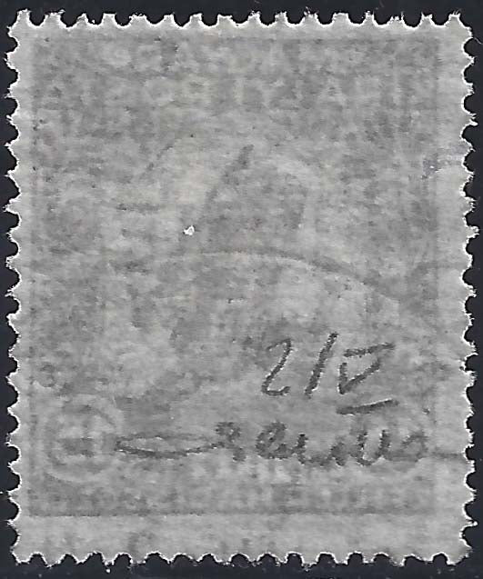 Postage stamp of Hungary Charity series, 15 fillers (+2) violet with hand overprint of the V type, used (2/V)