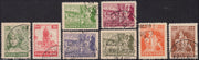 Fiume 1919 - Allegorien und Ansichten, Serie der Werte auf Papier Typ A mit Aufschrift "Posta Fiume", gebraucht (49/56)
