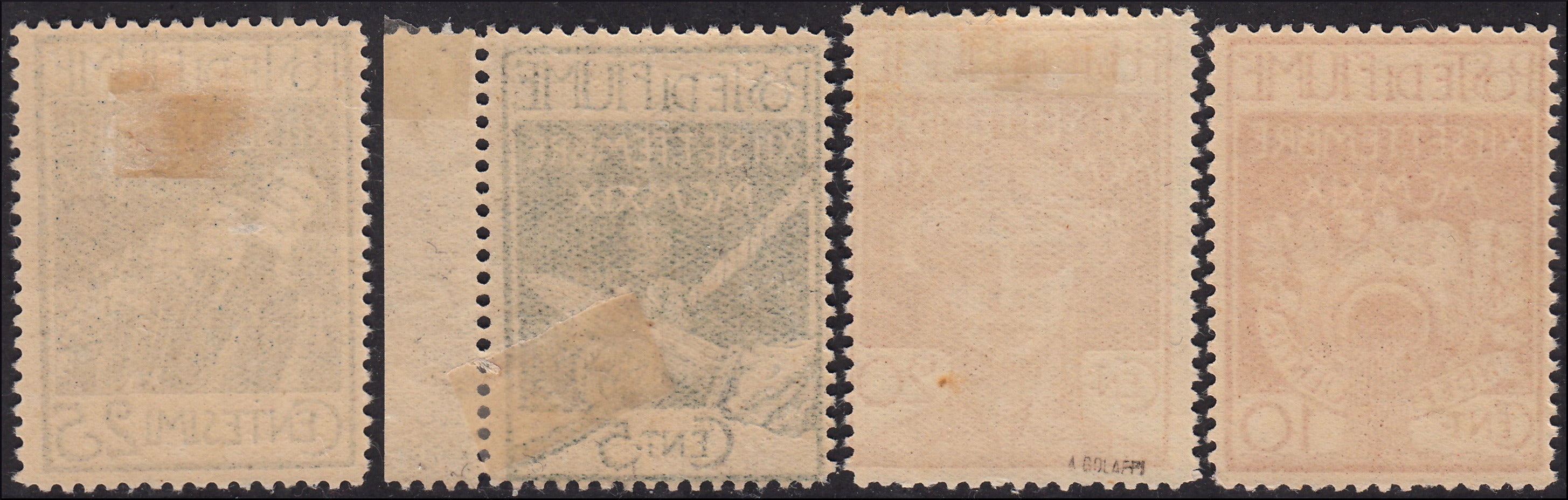 Fiume 1920 - Legionaries of Fiume, complete set of 4 new stamps with original rubber (127/130)