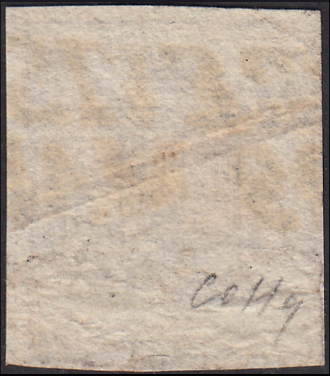 Lombardo Veneto, I emissione, c. 30 bruno I tipo carta costolata, usato (16)