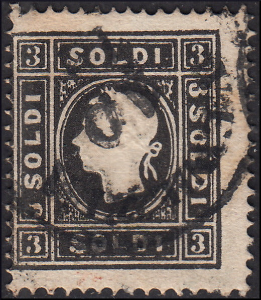 LV74 - 1859 - Lombardo Veneto, s. 3 black II emission II type, used (29)