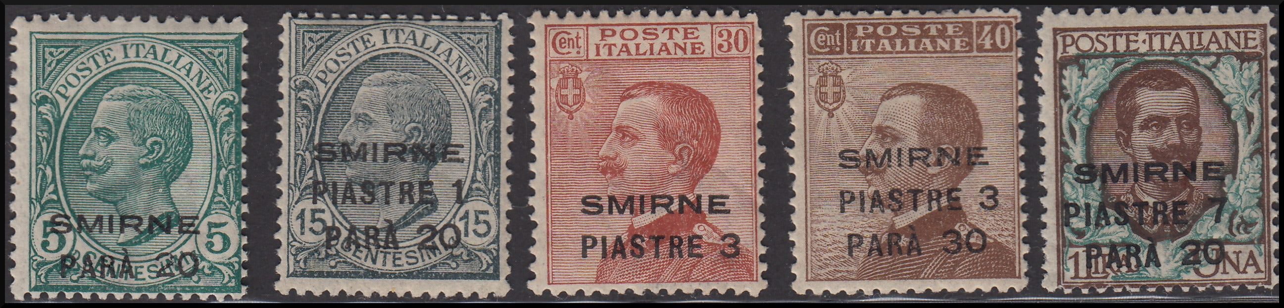 Oficinas de Correos en el Extranjero, emisiones para cada oficina en Europa y Asia: Izmir 