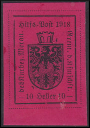 Merano, farbiger typografischer Druck auf der Vorderseite, Typ I, 10 heller rosa neu (5a)