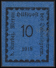 Merano, I emissione, 10 heller oltremare chiaro, nuovo con gomma (3a).