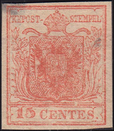 Lombard Veneto I issue, c. 15 pink II type new with rubber (5)