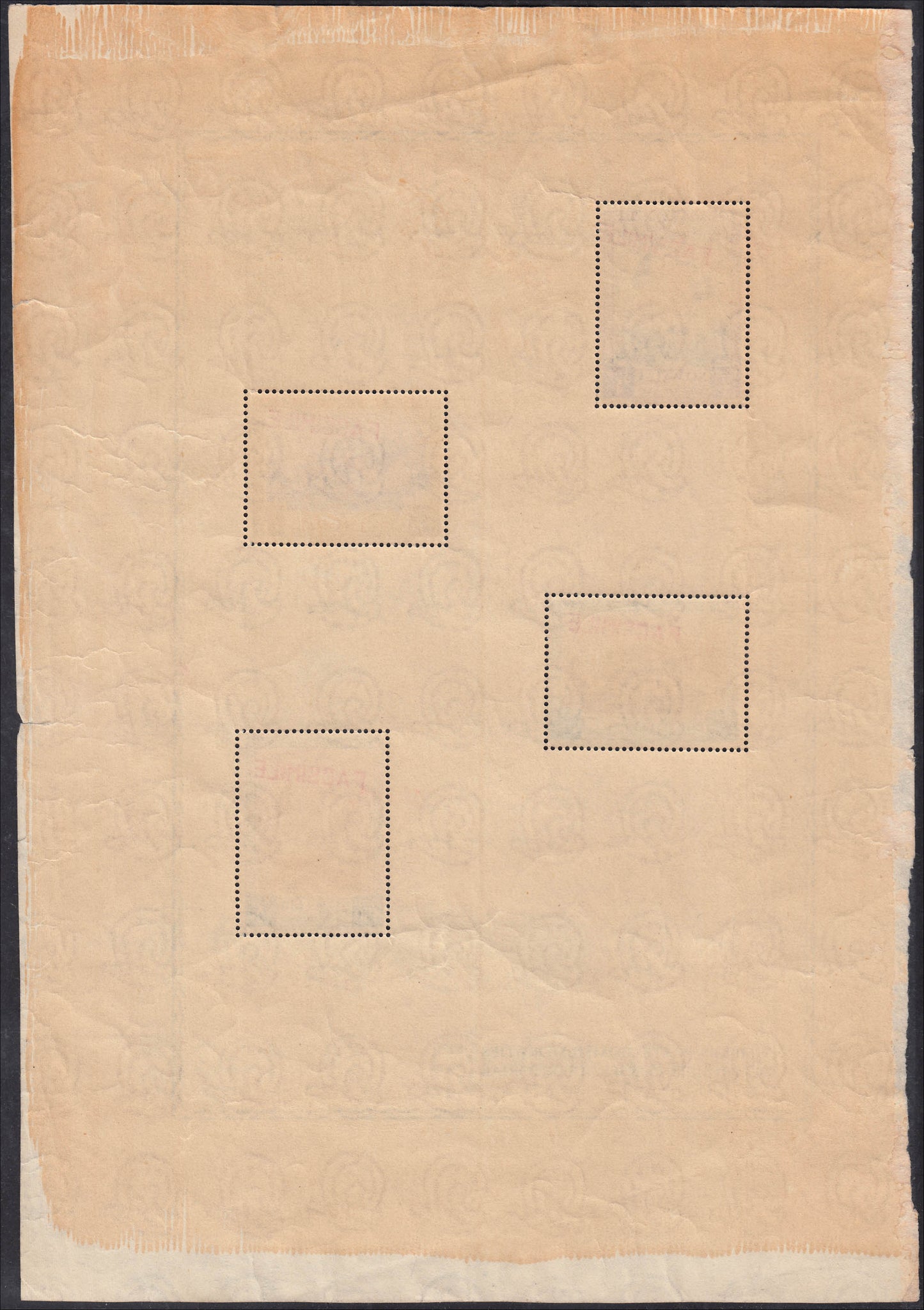 SOMALIA AFIS - Leaflet issued for the 1st territorial council, with ordinary post stamps no. 12 and 13 and Air Mail no. 12 and 13 