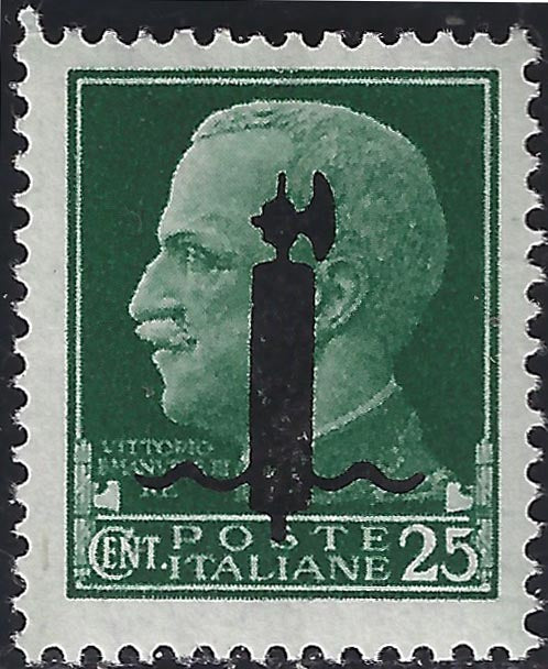 RSI - Overprint color errors, c.25 green with black overprint type "l" ** (490A)