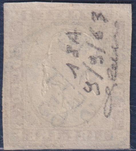 PP517 - 1861 - Lire 3 rame vivo (18A) usato con annulo originale di Torino 9 SETT 63