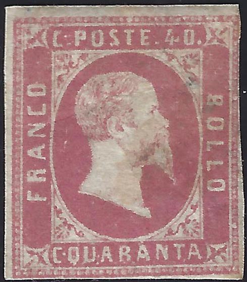 1st issue, c.40 lilac pink (3d) new with original rubber.