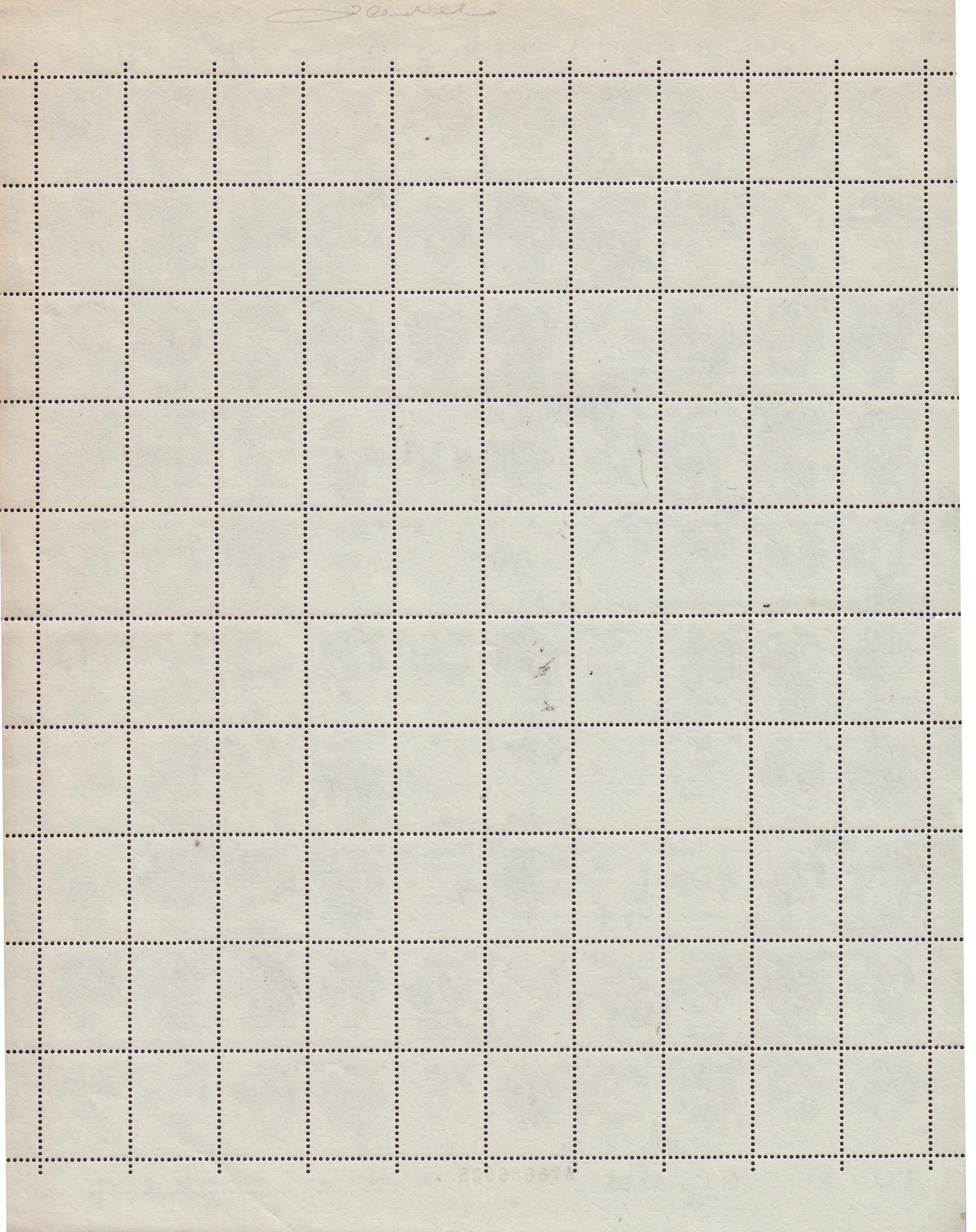 PP661 - Siracusana serving counterfeit, L.150 violet mauve, complete sheet of 100 copies.