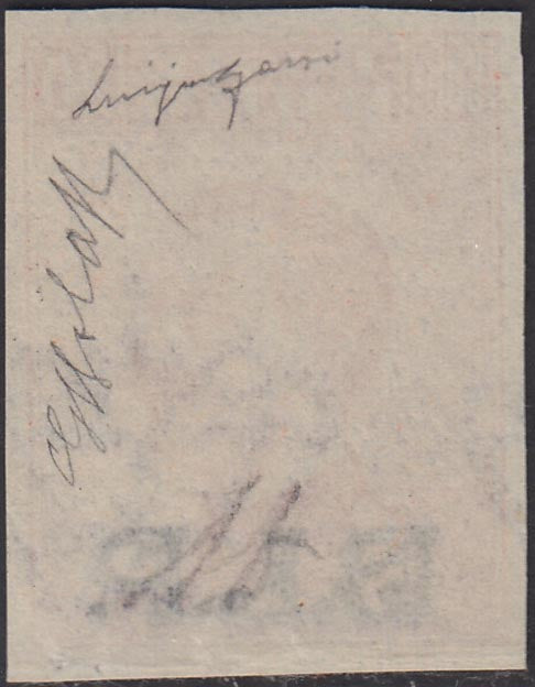 Michetti type Kingdom stamp c.20 orange not perforated, BLP lithographic overprint of the II type, new intact (7Af)