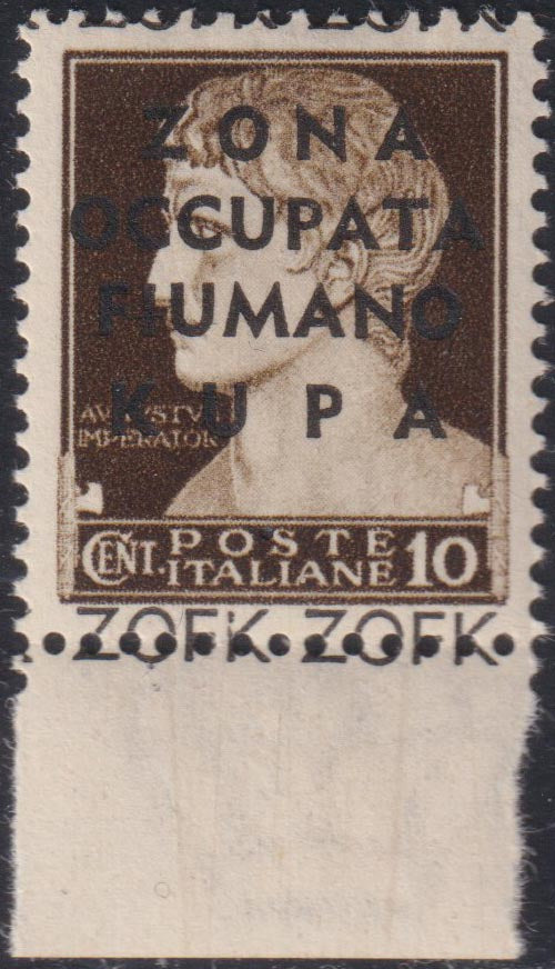 PP803 - 1941 - Imperiale c. 10 bruno soprastampato "ZONA / OCCUPATA / FIUMANO / KUPA" nuovo gomma integra (16)