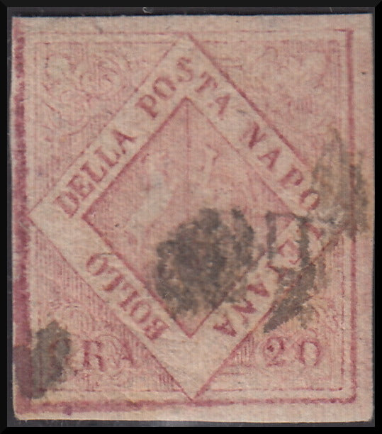 Kingdom of Naples 20 grana brownish pink I plate used (12)