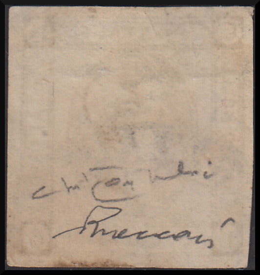 Forgery to serve the Lithograph, c.15 slate, forgery from L'Aquila, used (F8)