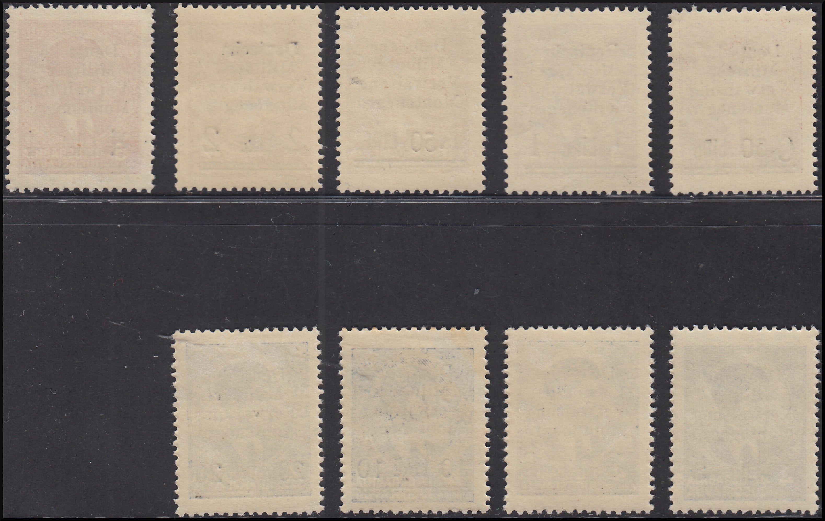 Occupazione Tedesca del Montenegro, francobolli di Jugoslavia soprastampati "Deutsche Militaer-Verwaltung Montenegro" nuovi (1/9)