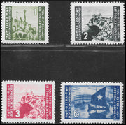 Emissione Bilingue, soggetti e formati vari, colori cambiati serie cpl. di 4 esemplari nuova (63/66)