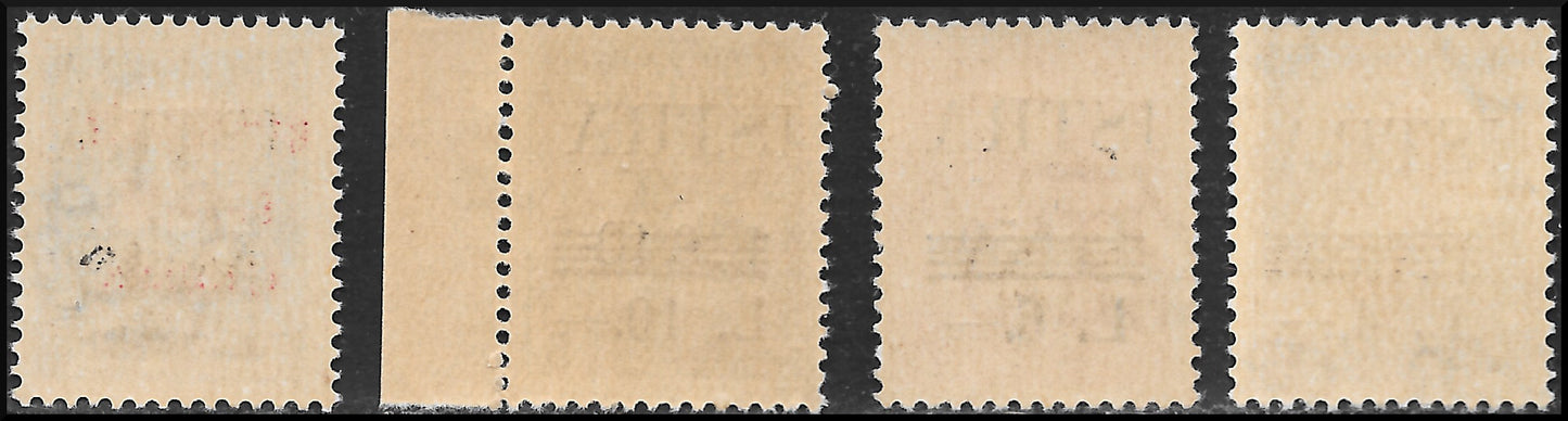 PPP514 - Yugoslavian occupation of Istra (Pula), series of 4 new values ​​for undamaged rubber (37/40)