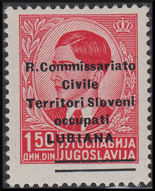 Italian occupation of Ljubljana, Yugoslavia stamp with new overprint (34)