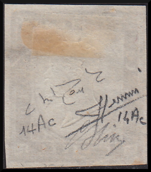 PPP677 - 1859 - Sardegna IV emissione c. 10 bruno porpora I tavola usato (14Ac)