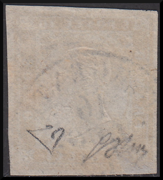 1862 - Sardegna IV emissione c. 10 giallo olivastro II tavola usato (14Dc)