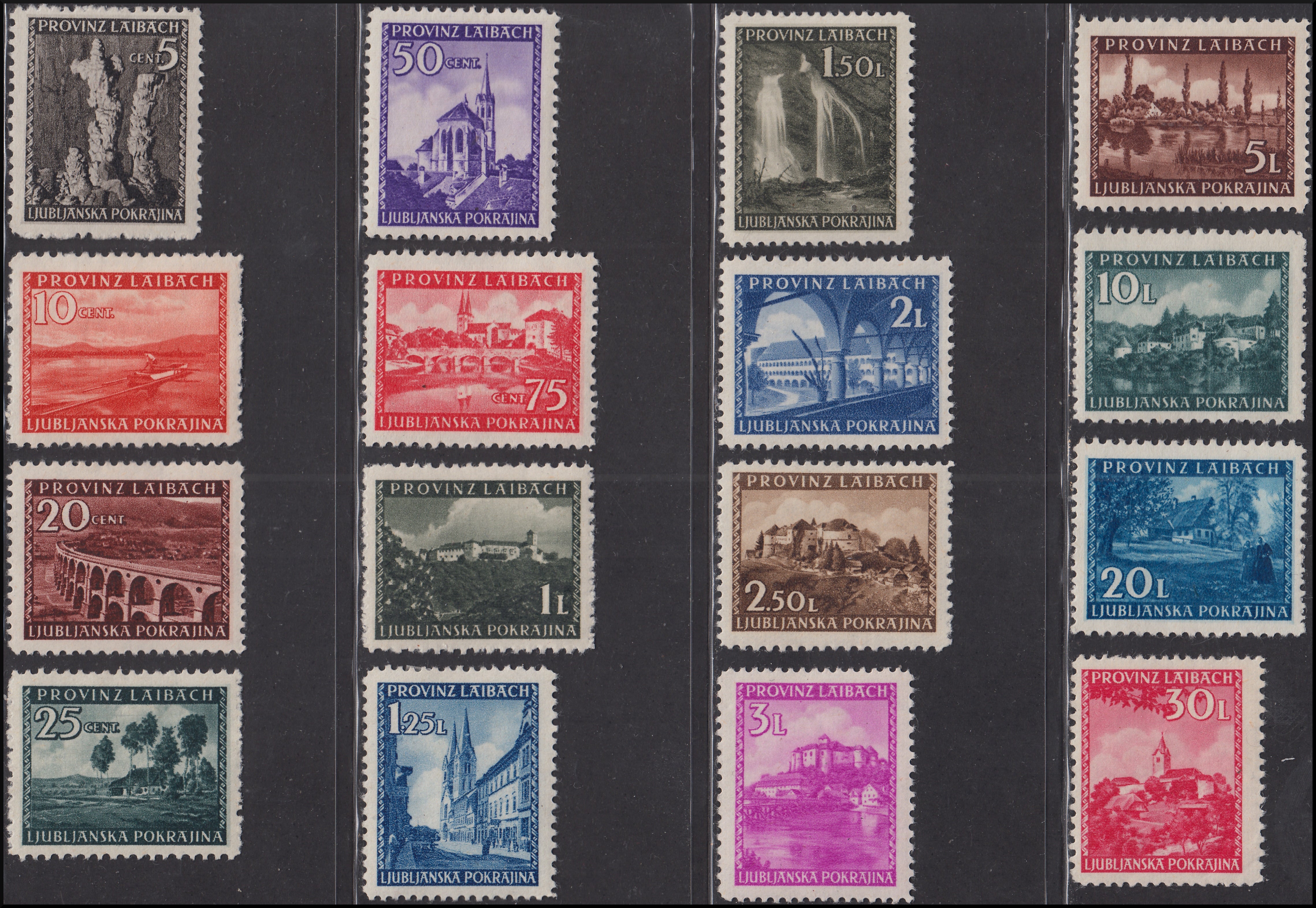 Vedute della provincia di Lubiana, soggetti e formati vari, serie completa nuova (36/51)
