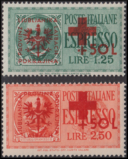 German occupation of Ljubljana, Pro Red Cross complete new series (34/35)