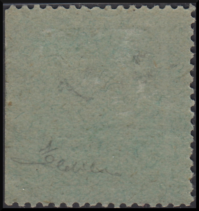 1918 - Municipio di Udine, 5 centesimi nero su carta verde azzurra non dentellato a destra nuovo con gomma (1)