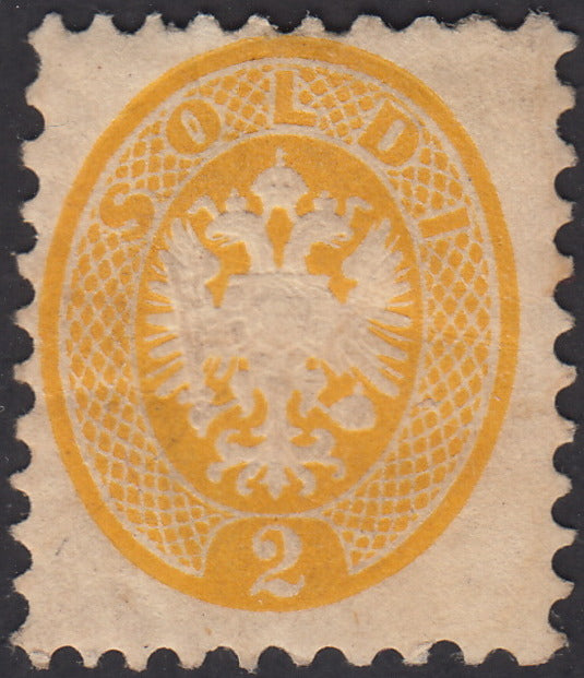 1864 - Lombardo Veneto, V issue s.2 yellow, new (41)