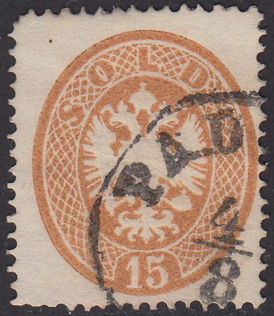 1863 - Lombardo Veneto, IV emissione s.15 bruno, usato (40)