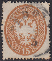 1863 - Lombardo Veneto, IV issue s.15 brown, used (40)