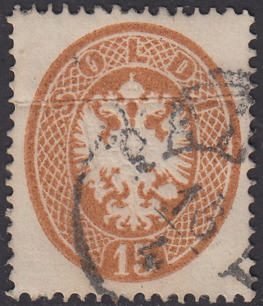 1863 - Lombardo Veneto, IV emissione s.15 bruno, usato (40)