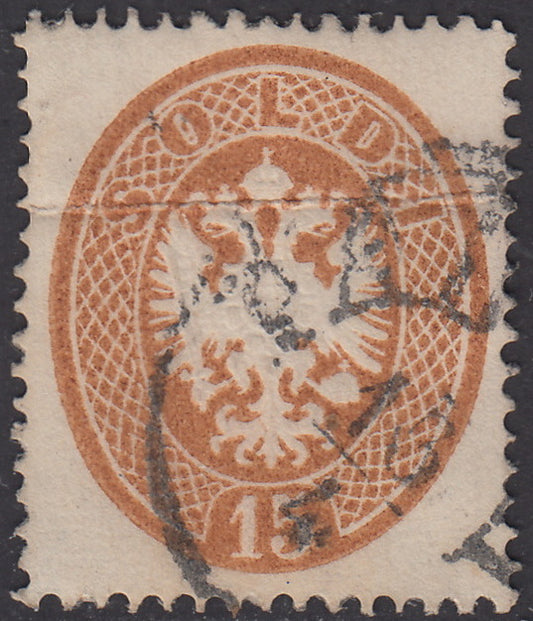 1863 - Lombardo Veneto, IV issue s.15 brown, used (40)