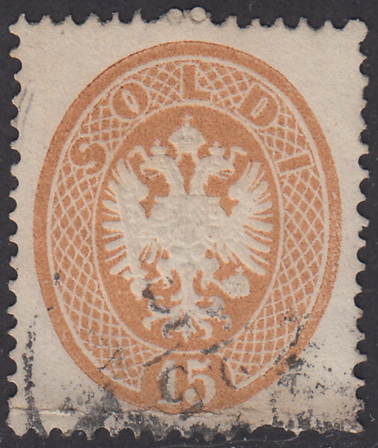 1863 - Lombardo Veneto, IV emissione s.15 bruno, usato (40)