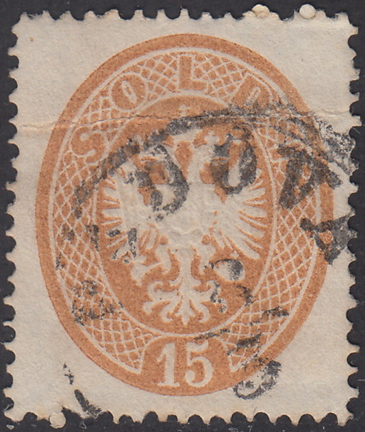 1863 - Lombardo Veneto, IV emissione s.15 bruno, usato (40)