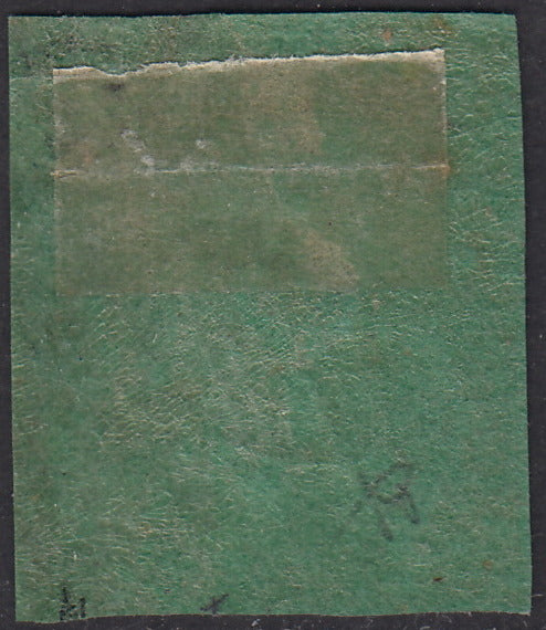 1852 - Ducado de Módena emitido sin punto después de la figura, c. 5 nuevos verdes con goma (1)