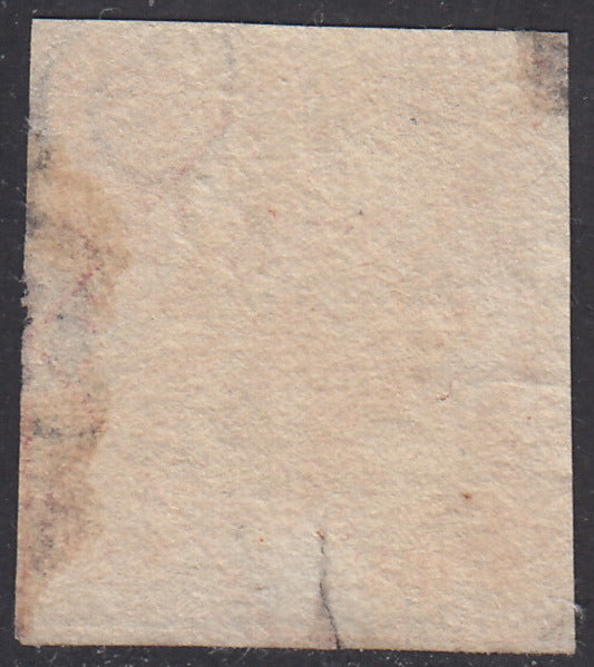 1858 - Regno di Napoli 20 grana rosa brunastro I tavola usato con annullo originale (12)