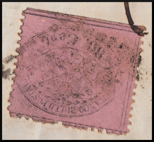 Estado Pontificio, carta enviada desde ROMA a MonteFeltro Pennabilli el 18/8/69 franqueada con c. 80 rosa claro (30) 
