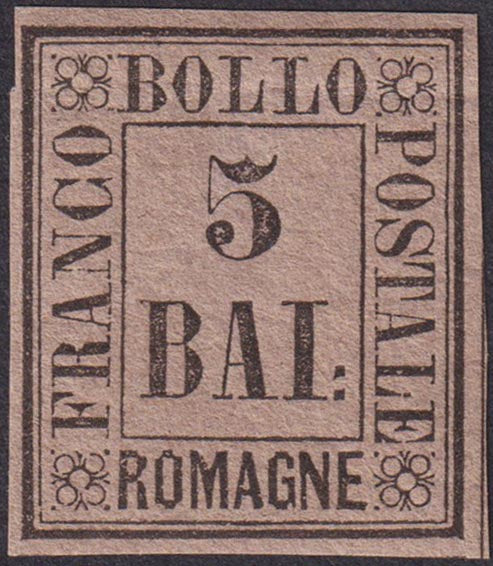 Provisional Government of Romagna b. 5 new violet with intact gum (6)