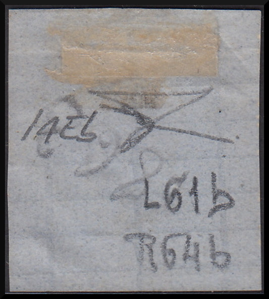 1863 - Sardegna IV emissione c. 10 bistro scuro II tavola usato (14Eb)