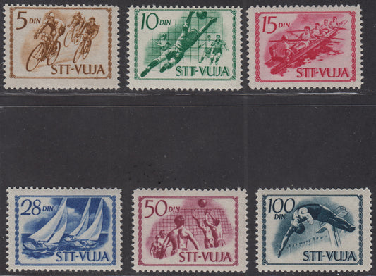 1952 - Series dedicated to Sport, six new values ​​with intact rubber (46/51)