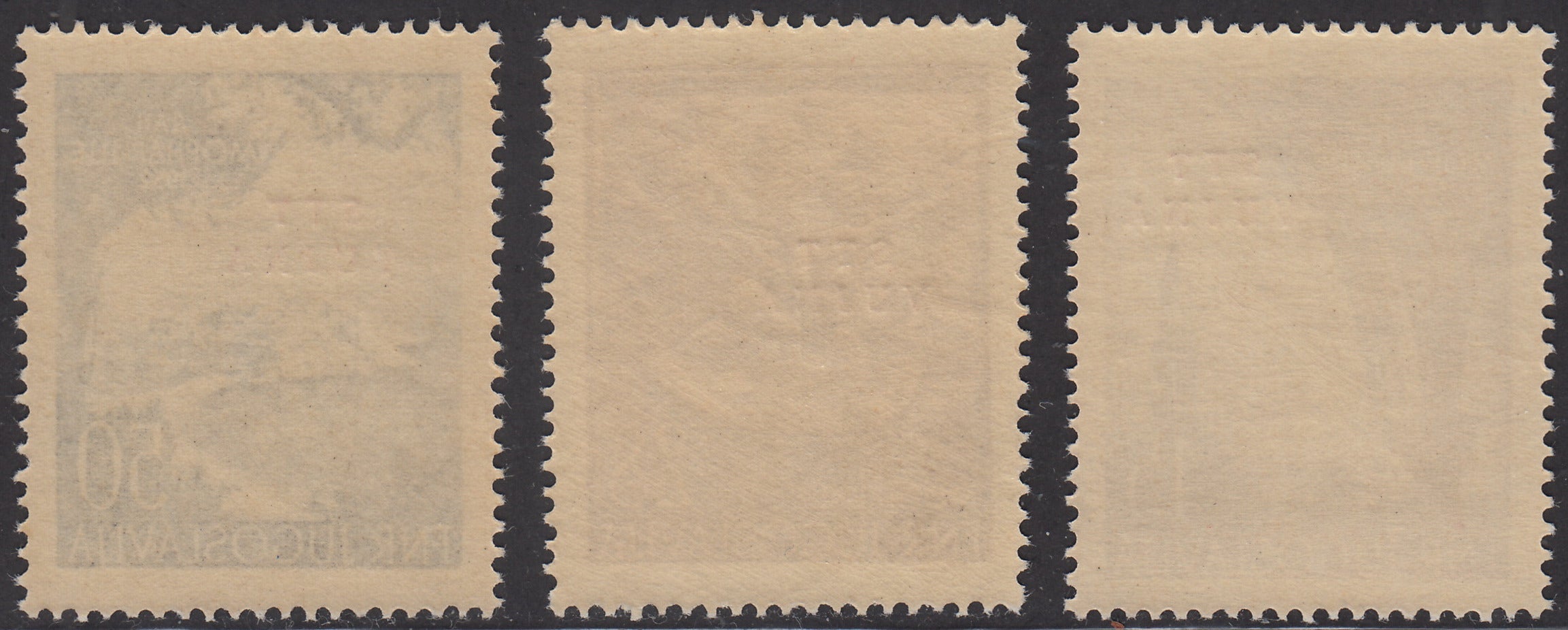 1952 - Giornata della Marina, serie completa di tre valori nuovi integri (