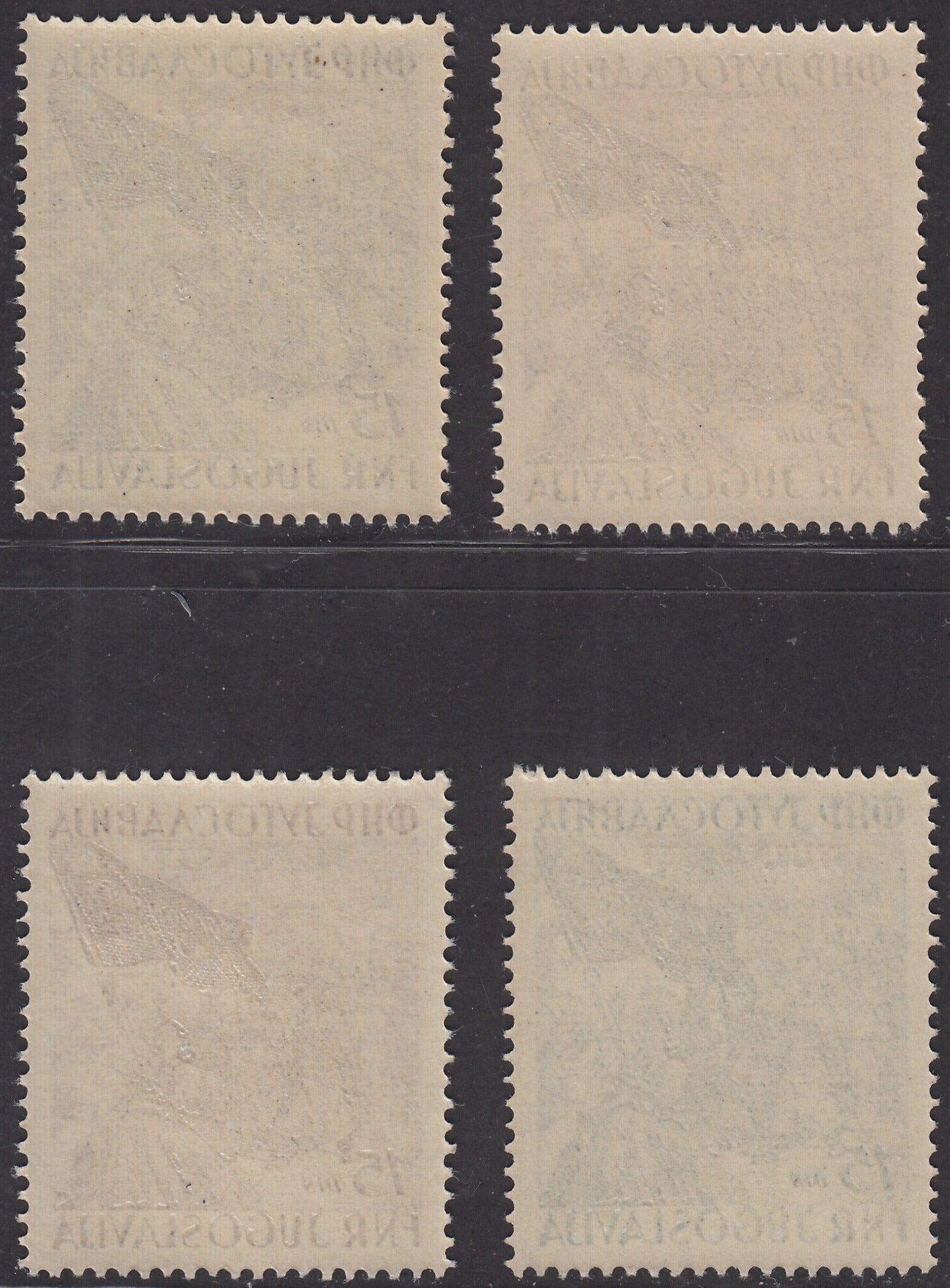 1952 - 6° congresso del Partito Comunista a Zagabria, serie completa di quattro valori nuova integra (67/70)