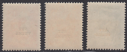 1954 - Economy and Industry with modified design, complete series of three values, new complete (98/100) 