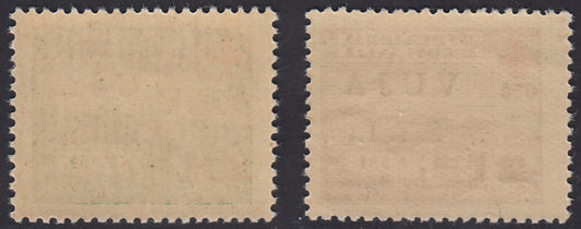 1948 - "Pro Croce Rossa", sellos benéficos yugoslavos sobreimpresos, dos nuevos valores intactos (4, 5)
